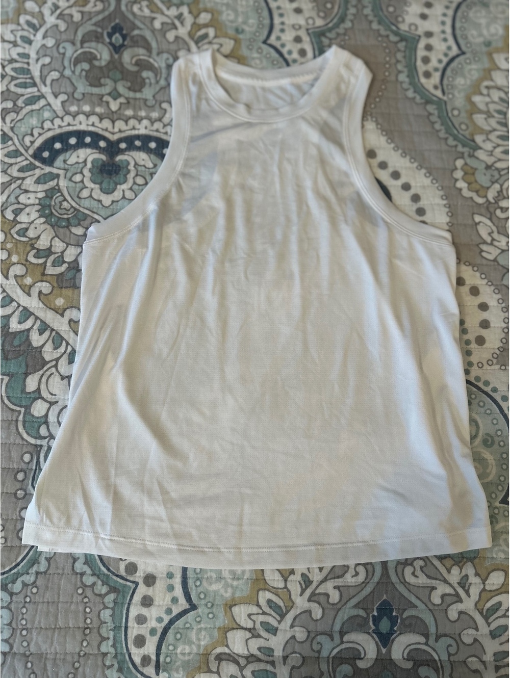 Lululemon White Racerback Athletic Tank Top